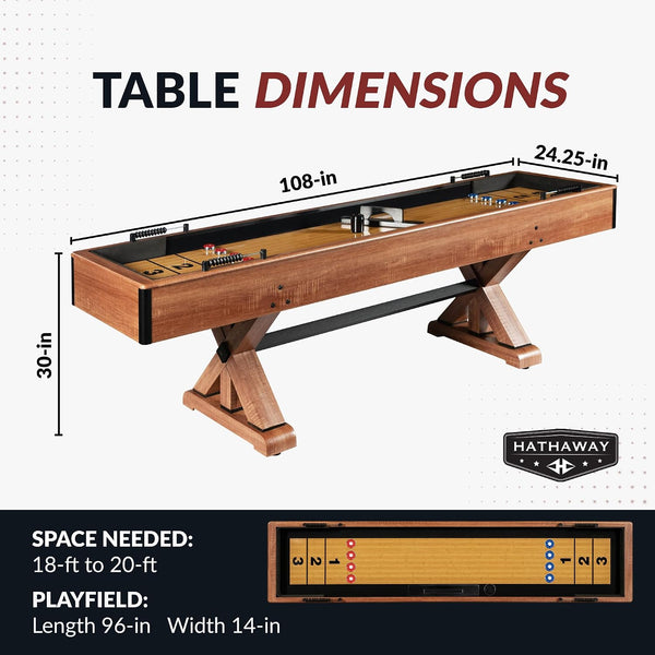 Hathaway Daulton 9-Foot Shuffleboard Table