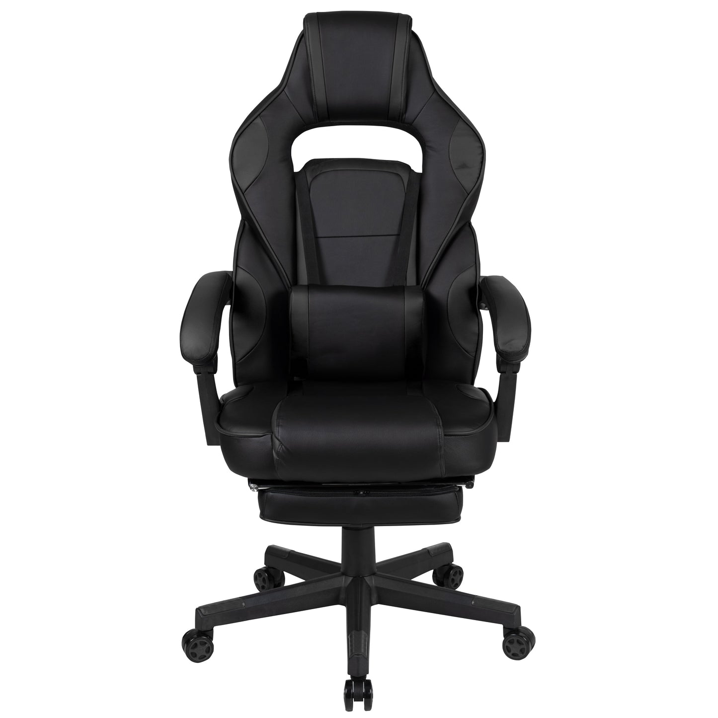 Black Ergonomic Gaming Chair -Recline Back/Arms, Footrest, Massaging Lumbar