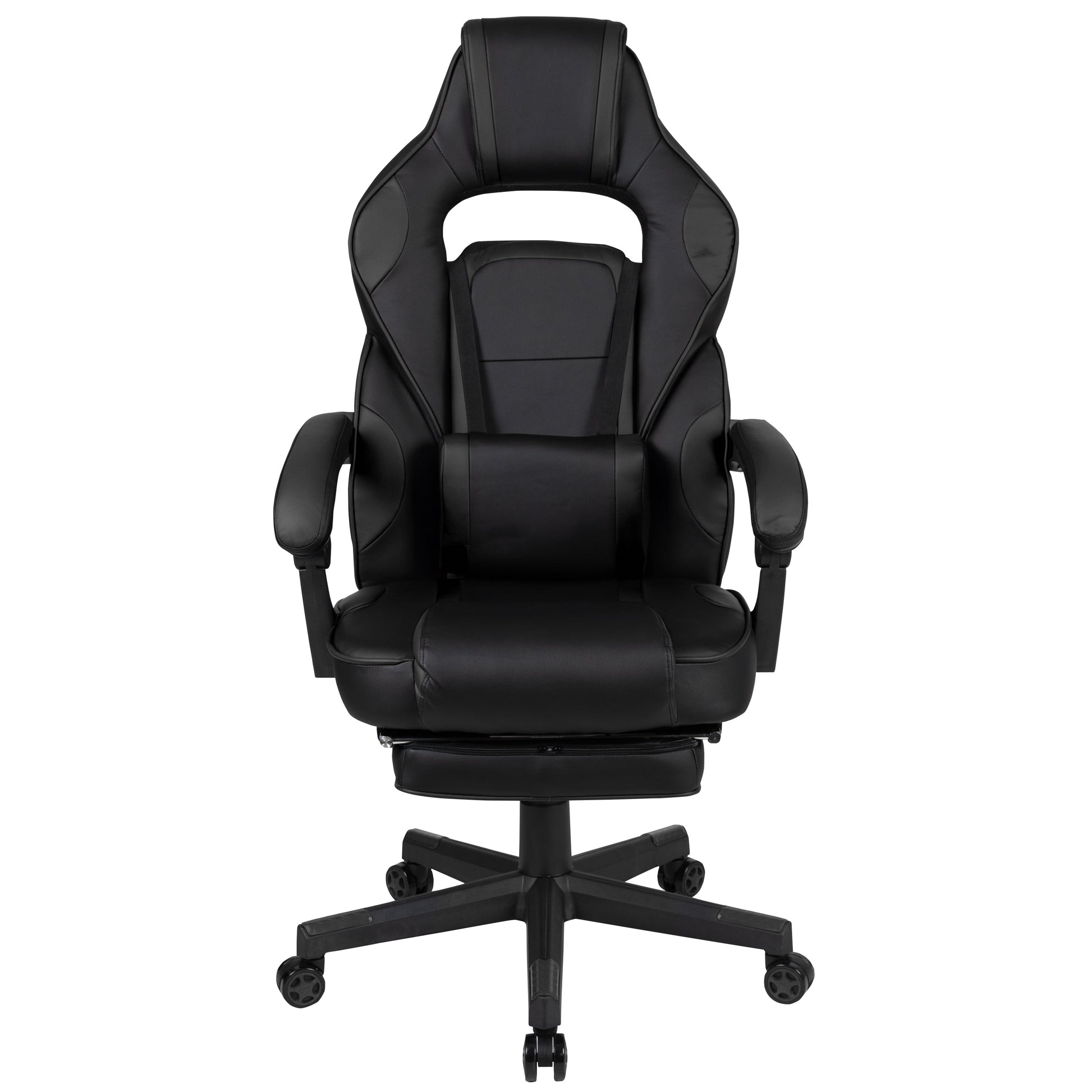 Black Ergonomic Gaming Chair -Recline Back/Arms, Footrest, Massaging Lumbar