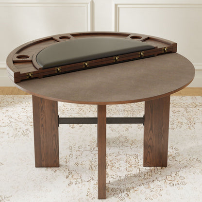 2 in 1 Dining and Game Table with Dual-Purpose Top