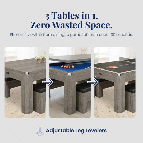 Newport 7 Ft – 3 in 1 Combo Game Table