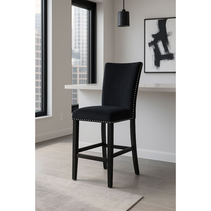 Faux Marble Bar Table and 4 Bar Stools Set with Double Pedestal Base - Black or White