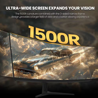 34 In. 1500R Curved Gaming Monitor, WQHD 3440X1440P 144Hz Ultra-Wide Computer Screen W/Freesync, Hdmi&Displayport, Black