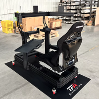 Factory Price Black Anodized Gaming Driving Sim Racing Rig Cockpit Aluminum Gaming Simulator with Single Triple Monitor Stand
