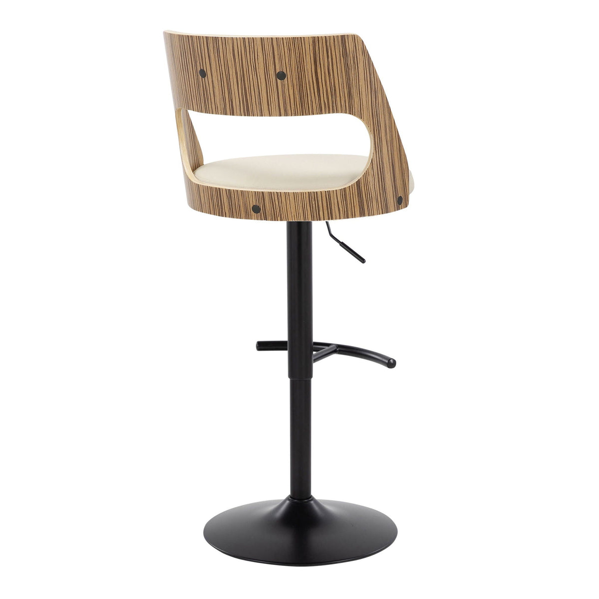 Cecina Contemporary Adjustable Barstool with Swivel - Set of 2