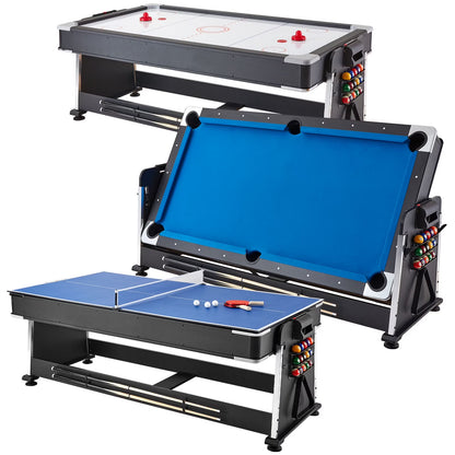 88″ 3 in 1 Swivel Multifunctional Sports Game Table with Air Hockey & Billiards/Pool & Table Tennis for Home, Game Room, Friends and Family!