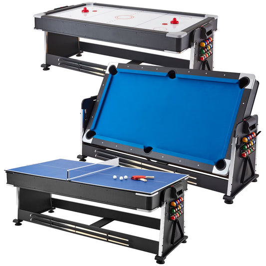 88″ 3 in 1 Swivel Multifunctional Sports Game Table with Air Hockey & Billiards/Pool & Table Tennis for Home, Game Room, Friends and Family!