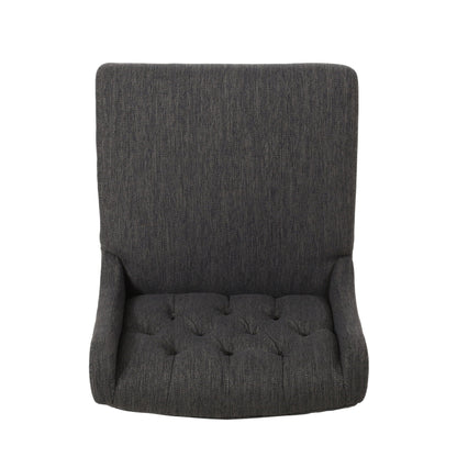 Upholstered Barstool with Button Tufted Wing Back - Multiple Colors