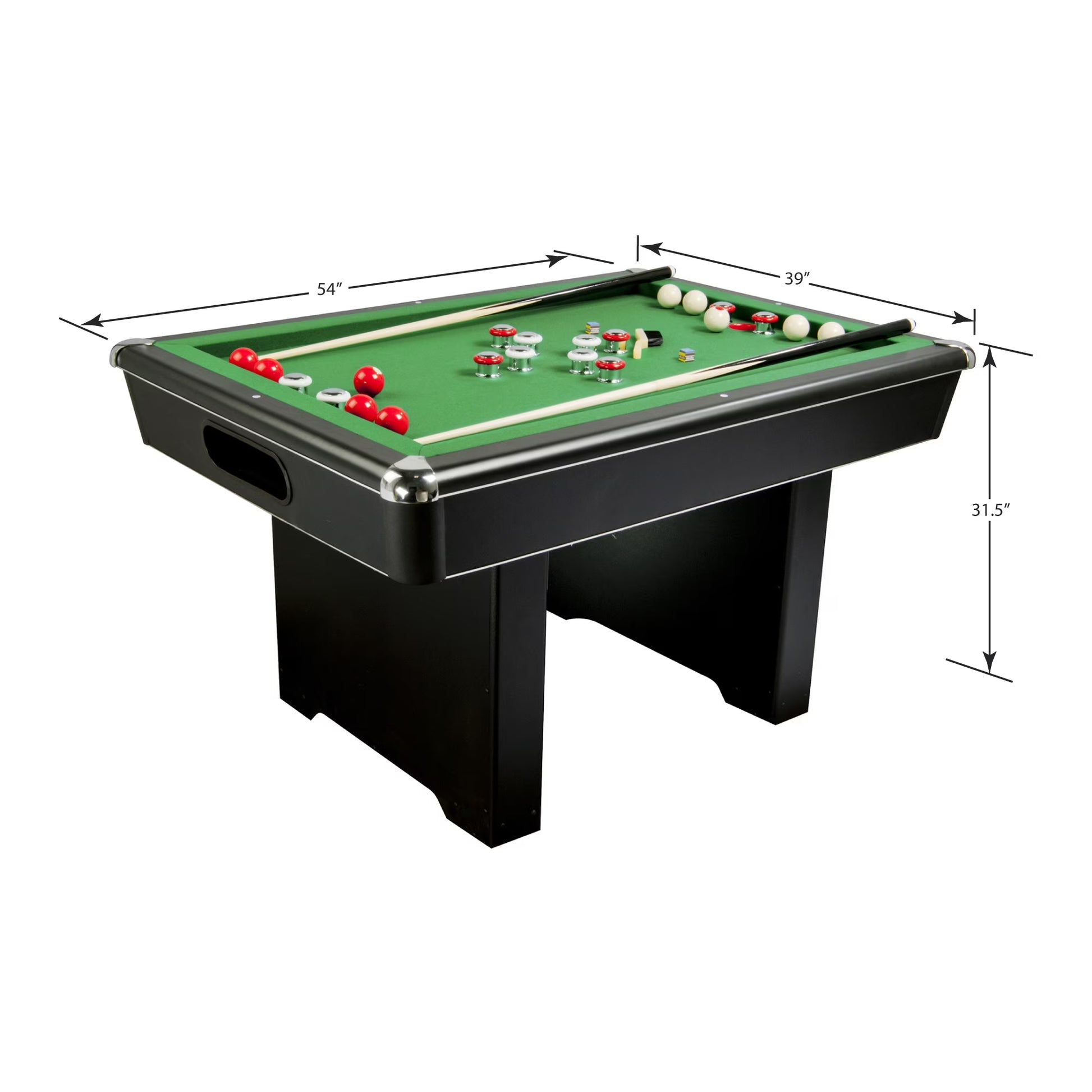 Renegade Slate Bumper Pool Table, 54-In, Green