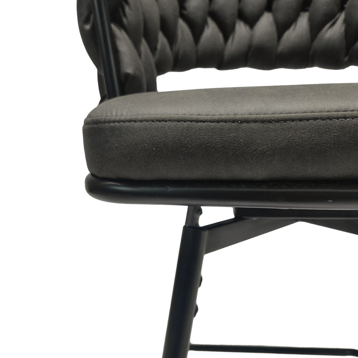 Bar Stool 360 Swivel with Back Footrest - Upholstered, Set of 2