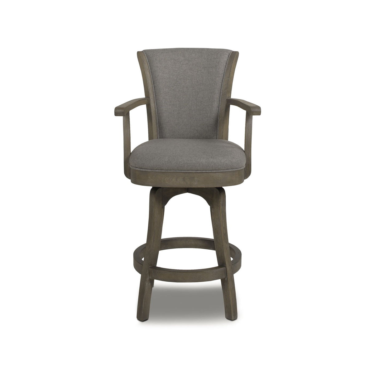 Swivel Counter Height Bar Stool with High Backrest and Solid Hardwood - Multiple Colors