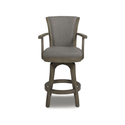 Swivel Counter Height Bar Stool with High Backrest and Solid Hardwood - Multiple Colors