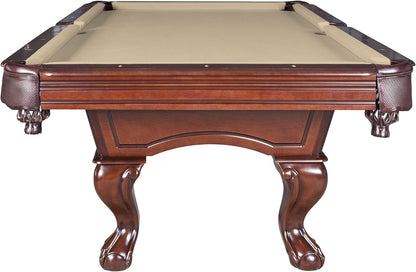 Augusta 8 Ft Furniture Pool Table – Includes Cue Sticks, Billiard Balls – Classic Design Perfect for Family, Home, Dining, or Living Room