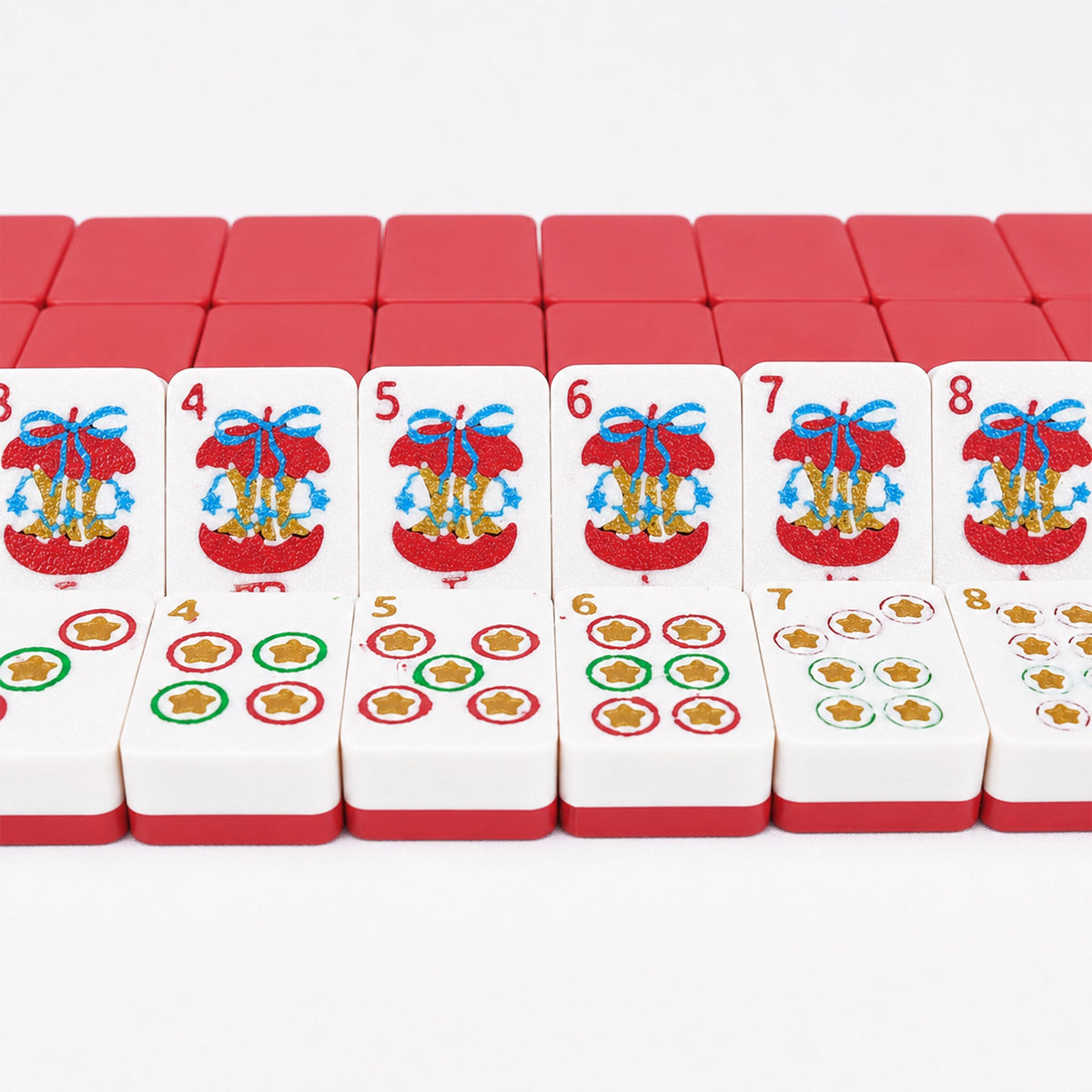 Mini Christmas Mahjong Set, Portable Travel Mahjong Tiles With Christmas Holiday Pattern, Family Table Game With Storage Box, Novelty Christmas Gift