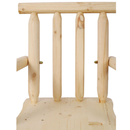 Rustic Bar Stool with Wide Armrest and 360° Swivel - Dark Brown or Light Brown