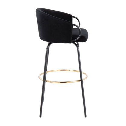 Claire Contemporary Barstools with Footrest, Set of 2 - Multiple Colors