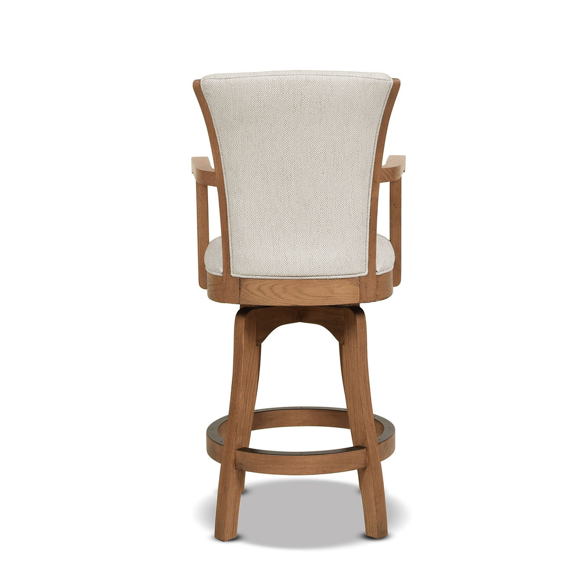 Swivel Counter Height Bar Stool with High Backrest and Solid Hardwood - Multiple Colors