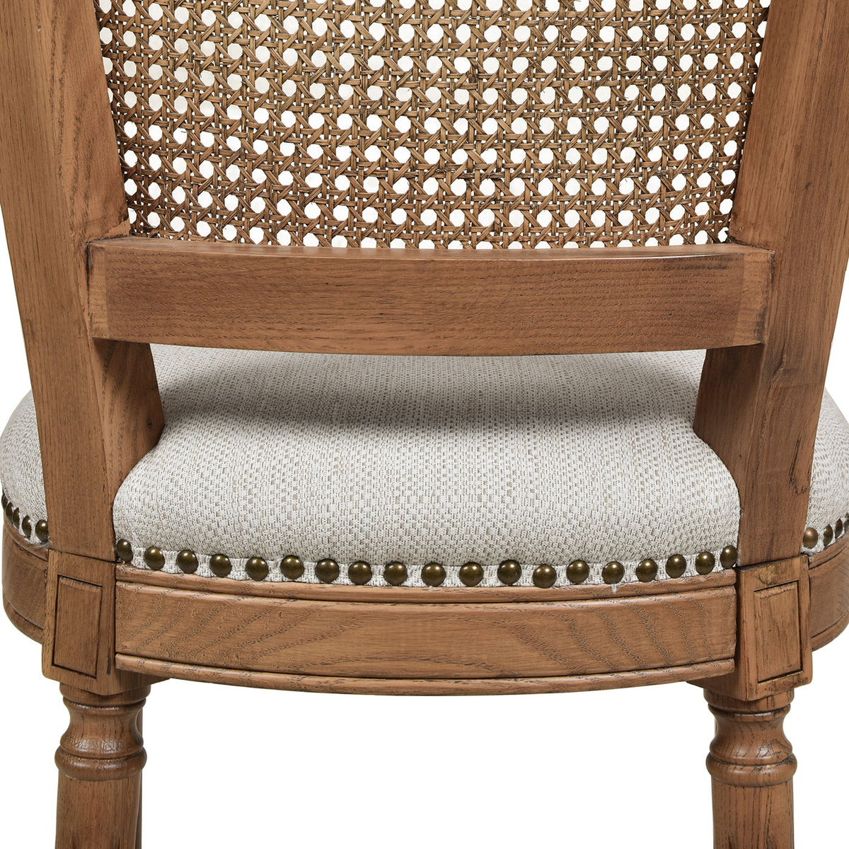 Rattan Wicker High Back Counter Bar Stool with Oak Frame - Gray or Dark Brown