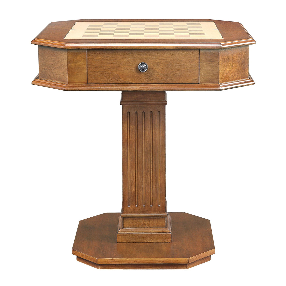 2-in-1 Game Table with Storage Drawers - Walnut
