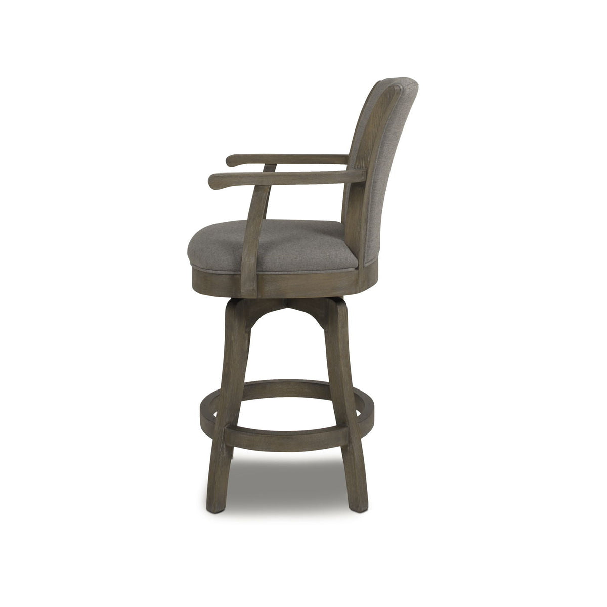Swivel Counter Height Bar Stool with High Backrest and Solid Hardwood - Multiple Colors