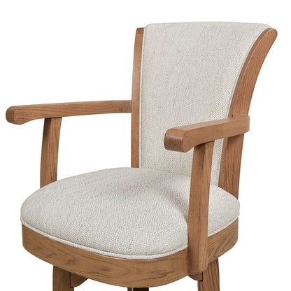 Swivel Counter Height Bar Stool with High Backrest and Solid Hardwood - Multiple Colors