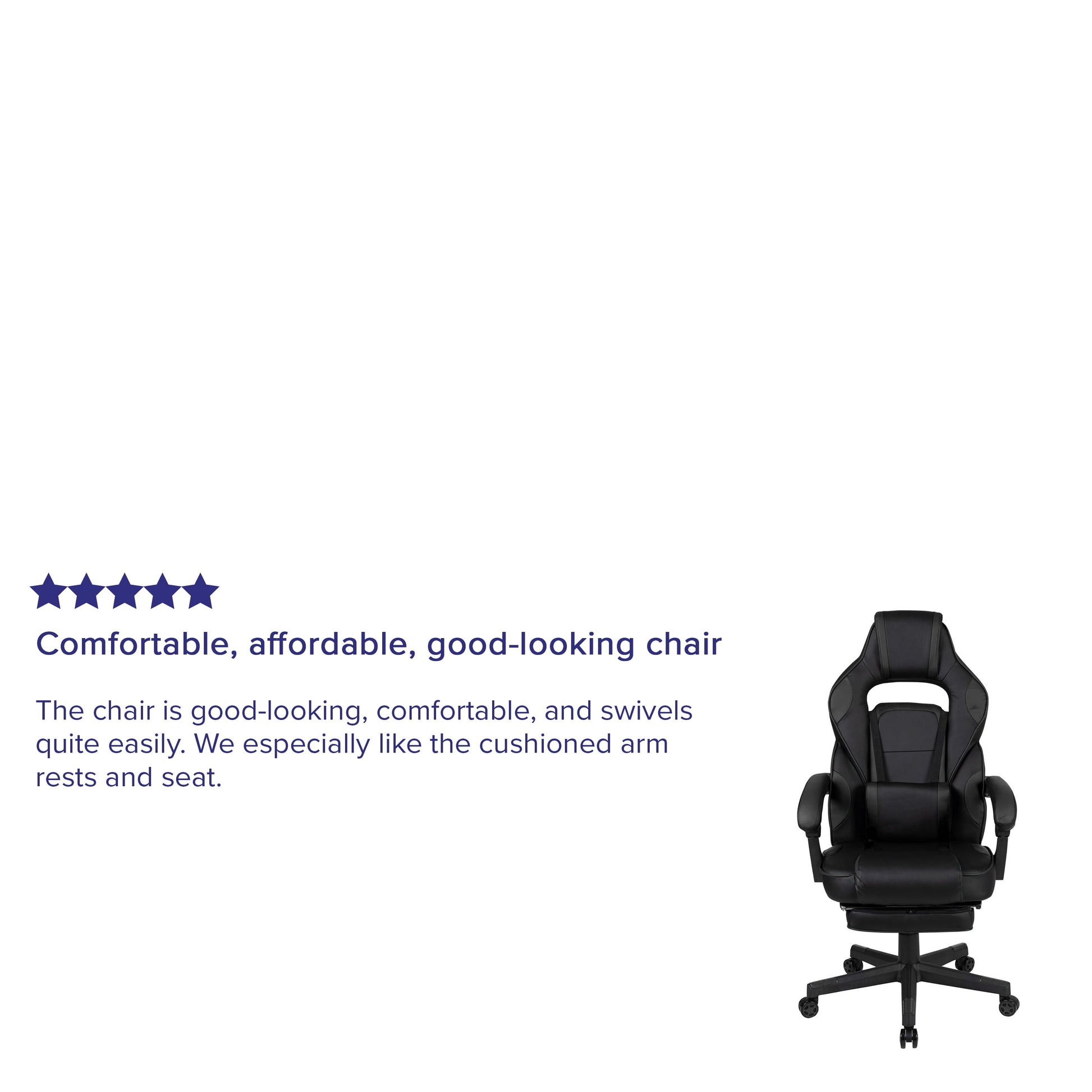 Black Ergonomic Gaming Chair -Recline Back/Arms, Footrest, Massaging Lumbar