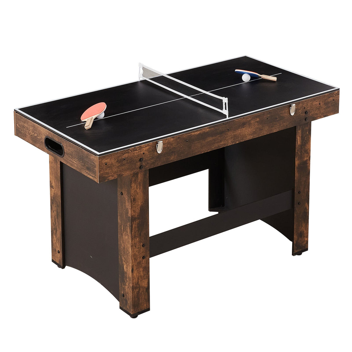 54" 3-in-1 Air Hockey Table with Foosball and Ping Pong