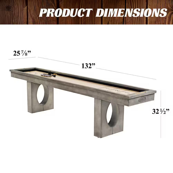 11 Ft. Aurora Outdoor Shuffleboard Table, Complete with Accessories