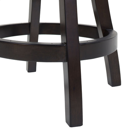 Swivel Counter Height Bar Stool with High Backrest and Solid Hardwood - Multiple Colors