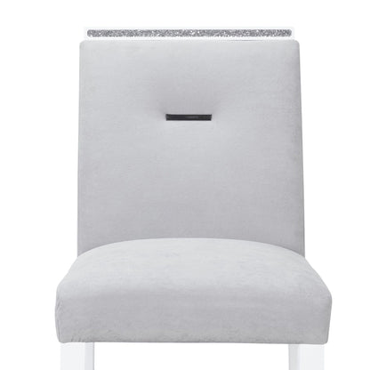Gray Bar Stool Set of 2 with Padded Seat - Ariya