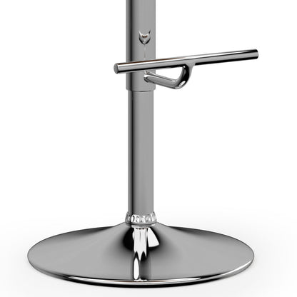 Mid Century Modern Adjustable Swivel Bar Stool with Bentwood Frame - Black, Light Blue, Dark Gray, White