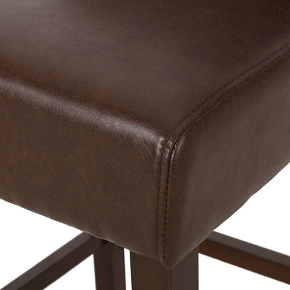 Upholstered Barstool with Button Tufted Wing Back - Multiple Colors