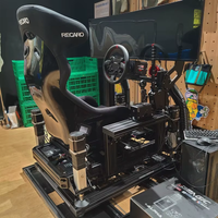Factory Price Black Anodized Gaming Driving Sim Racing Rig Cockpit Aluminum Gaming Simulator with Single Triple Monitor Stand