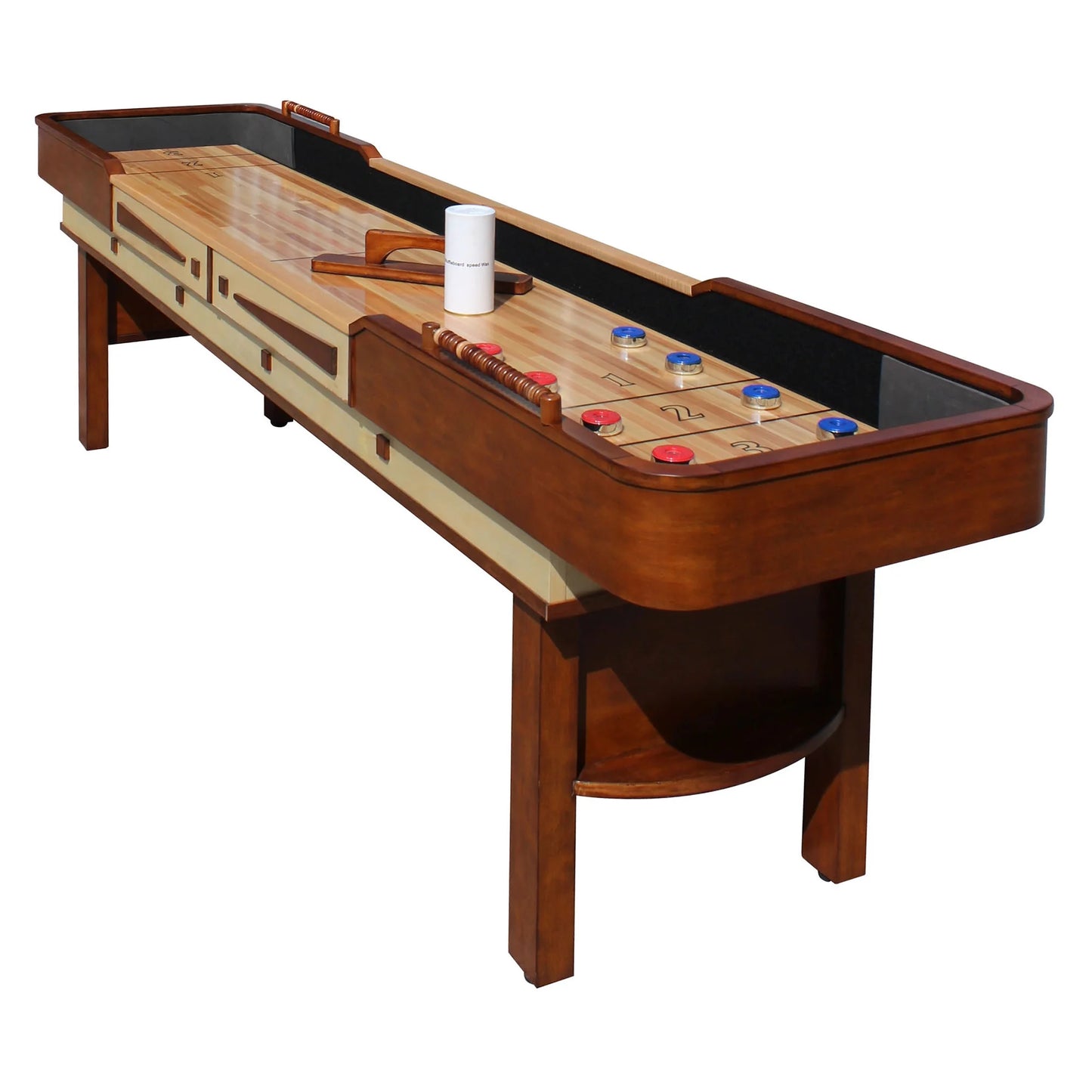 Premium 12-Ft Merlot Shuffleboard Table for Ultimate Game Room Fun