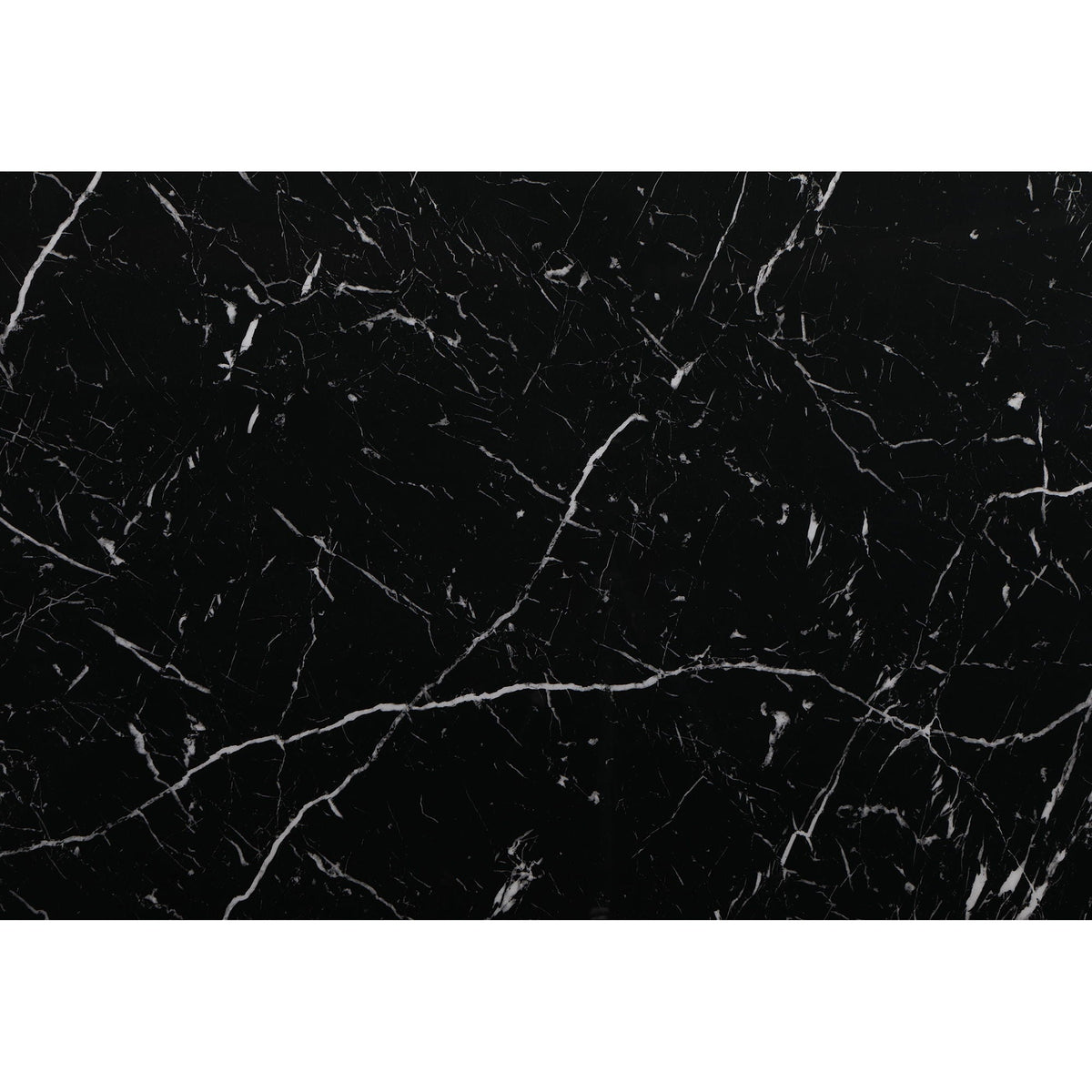 Faux Marble Bar Table and 4 Bar Stools Set with Double Pedestal Base - Black or White