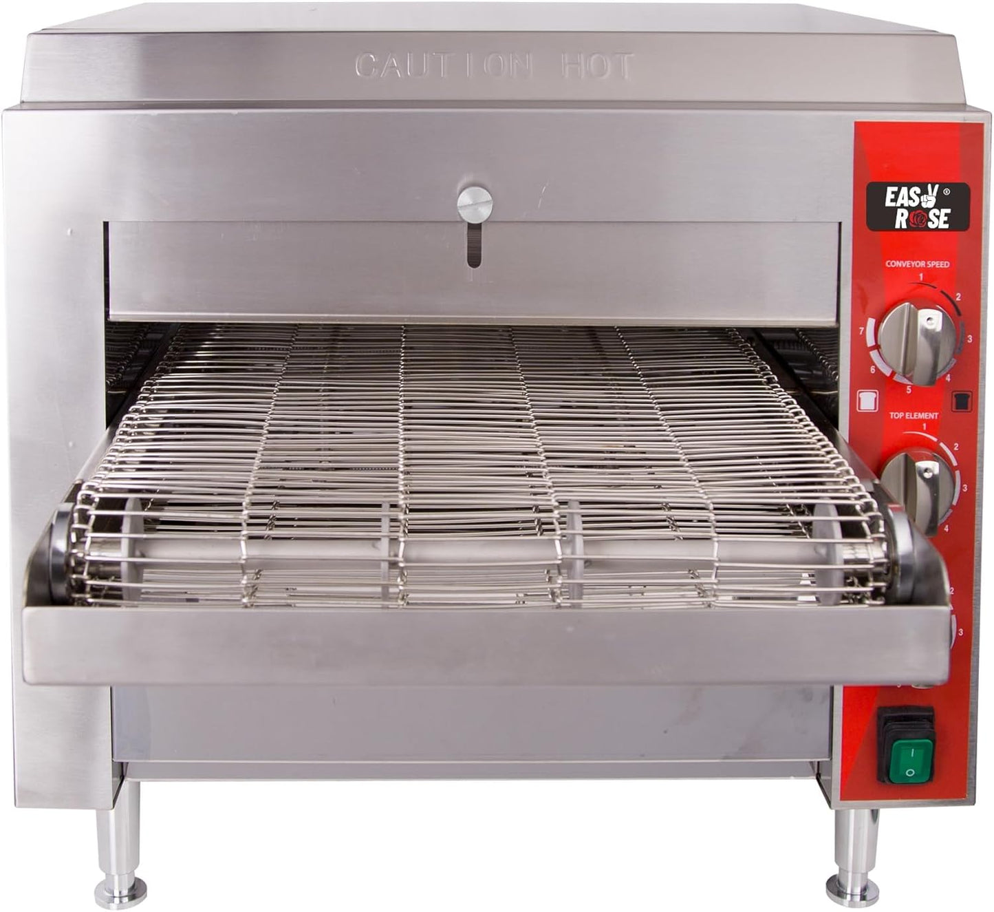 14" Commercial Conveyor Pizza Oven, 3600W 240V Countertop Electric Pizza Baker with 14-Inch Stainless Steel Belt, 6-20P Plug, High Efficiency Fast Baking for Restaurant, Snack Bar, Silver