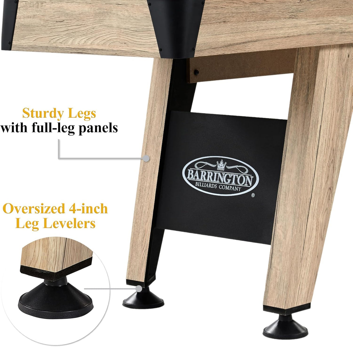 Barrington 9-Foot Shuffleboard Table with Durable Scratch-Resistant Playfield and Eight-Puck Set