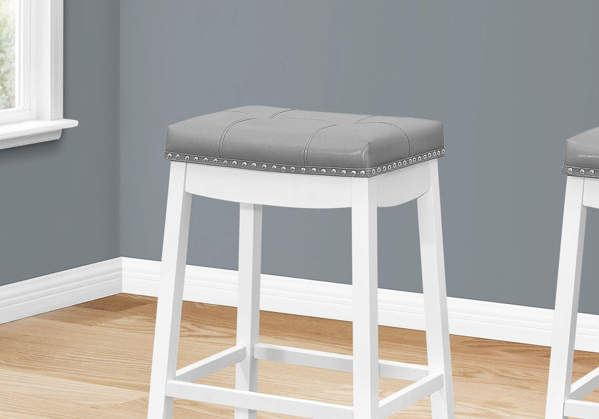 Comfortable Bar Stool Set of 2 with Saddle Seat - Bar Height