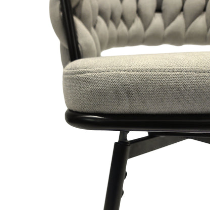 Bar Stool 360 Swivel with Back Footrest - Upholstered, Set of 2