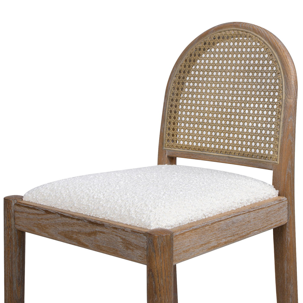 Curved Back Cane Bar Stools with Natural Cane Webbing - Black or White