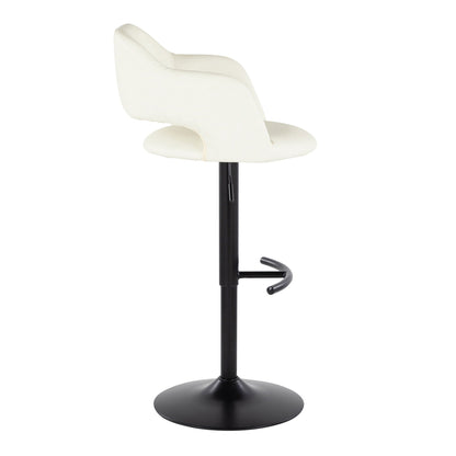 Margarite - Contemporary Adjustable Barstool With Swivel (Set of 2)