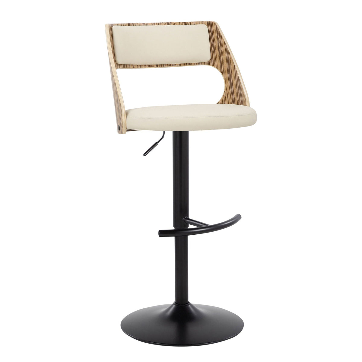 Cecina Contemporary Adjustable Barstool with Swivel - Set of 2
