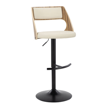 Cecina Contemporary Adjustable Barstool with Swivel - Set of 2