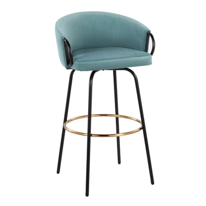Claire Contemporary Barstools with Footrest, Set of 2 - Multiple Colors