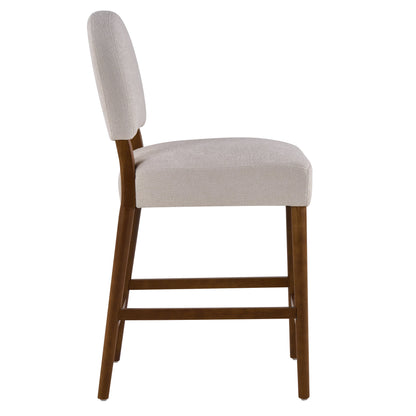 26-Inch Seat Height Bar Stool with Light Gray Fabric - Light Gray