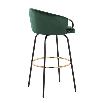Claire Contemporary Barstools with Footrest, Set of 2 - Multiple Colors