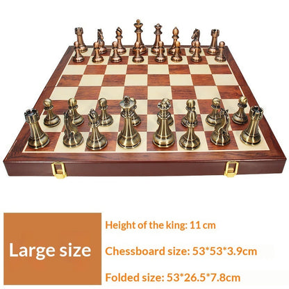 Large-sized Metal Chess Set With Acrylic Pieces