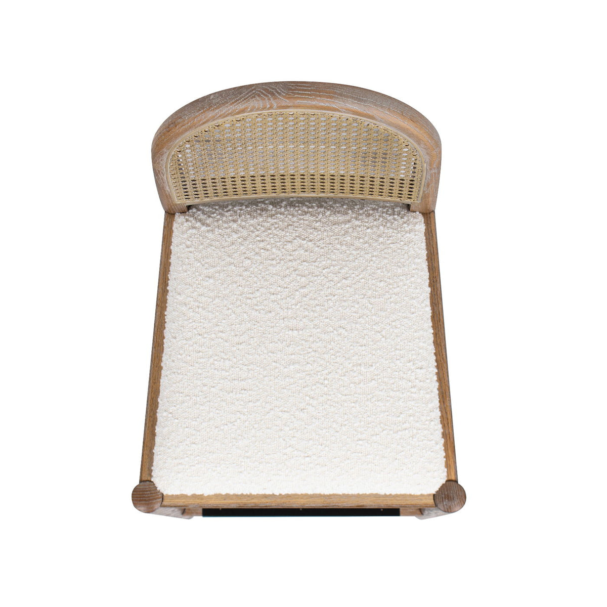 Curved Back Cane Bar Stools with Natural Cane Webbing - Black or White