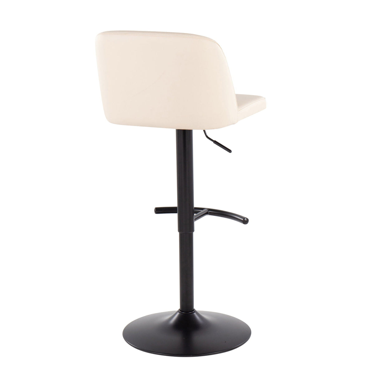 Contemporary Adjustable Bar Stool Set with Rounded T Footrest - Multiple Colors
