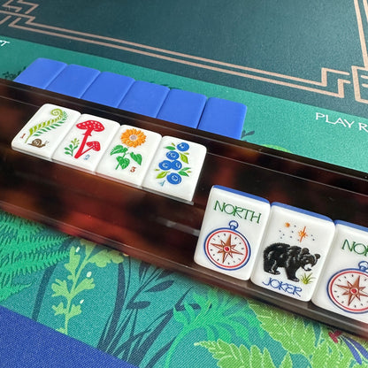 Tortoiseshell Straight Edge Mahjong Racks